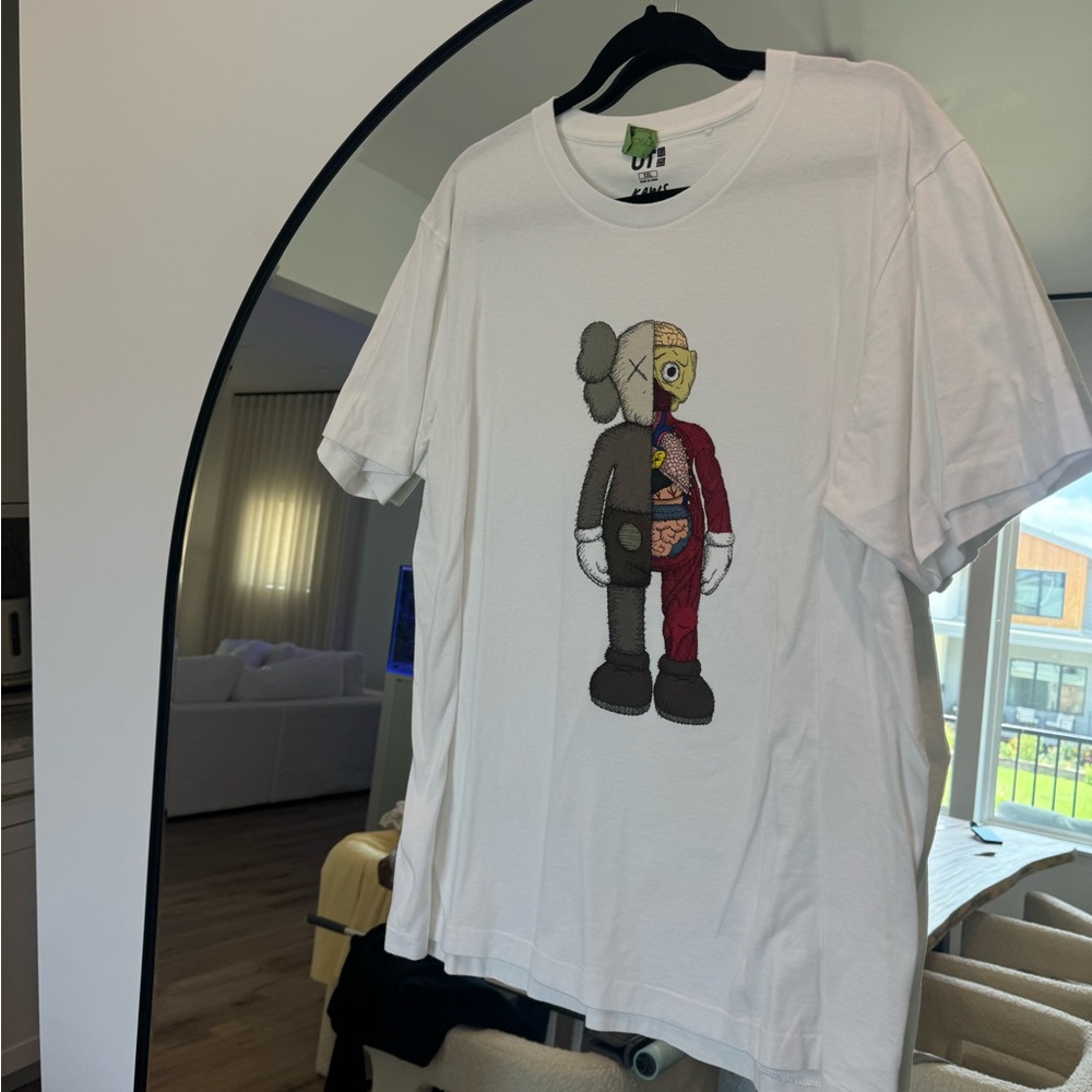 KAWS x Uniqlo White Graphic Tee